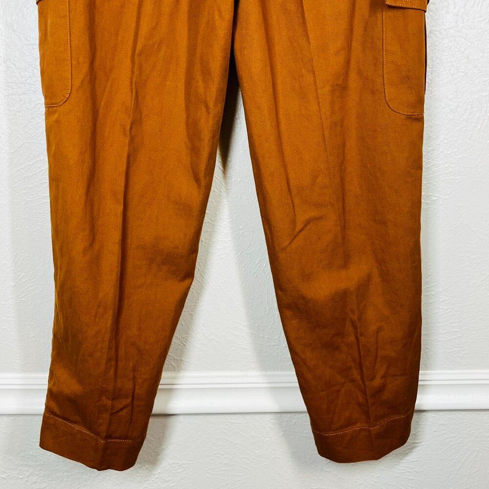 Banana Republic Rust Orange Tapered High Rise Cargo Pants - Picture 6 of 10